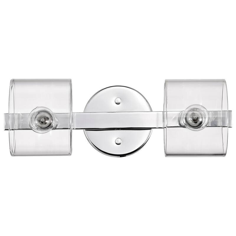 Marlowe 2 Light Vanity Polished Nickel with Clear Glass - Polished Nickel