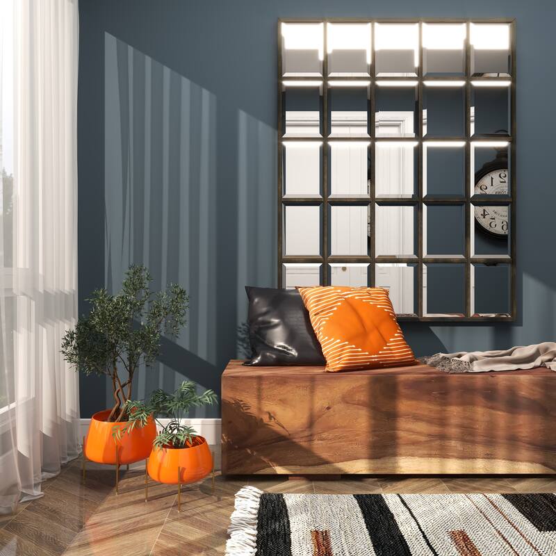 Iron Contemporary Planter (Set of 2) - 8' x 10'