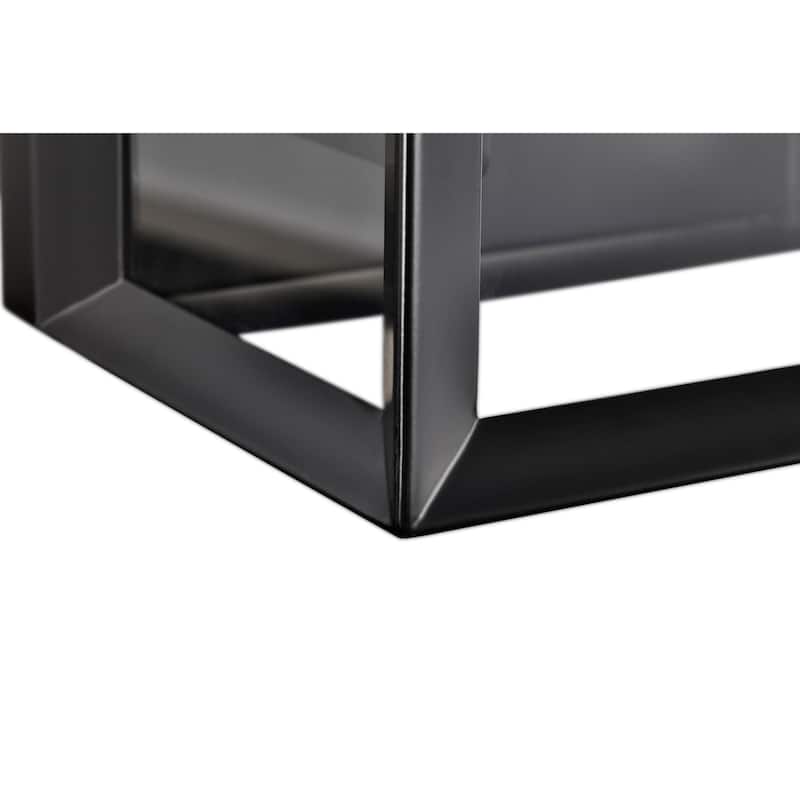 2-Light Matte Black Dusk to Dawn Outdoor Wall Sconce with Clear Glass