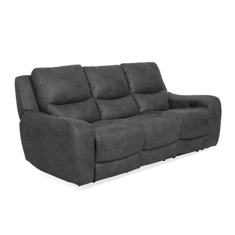 Furniture of America Evelio Modern 2-Piece Oversized Power Recline Sofa Set with USB Ports