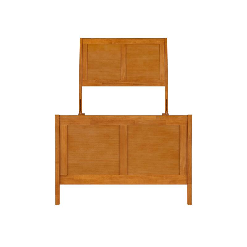 Portland Solid Wood Foundation Bed with Matching Footboard