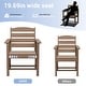 preview thumbnail 79 of 94, 6-Piece HDPE Outdoor Dining Table Sets with Umbrella Hole - 1-Table 4-Chairs-1-Bench