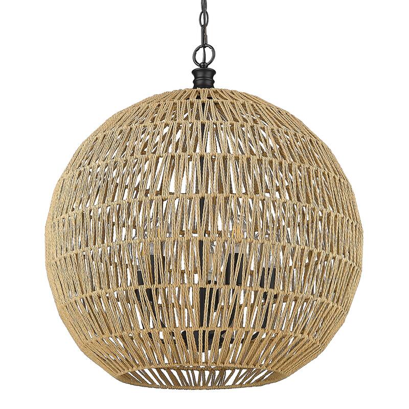 Florence 25" Wide 5-Light Pendant with Rope Shade