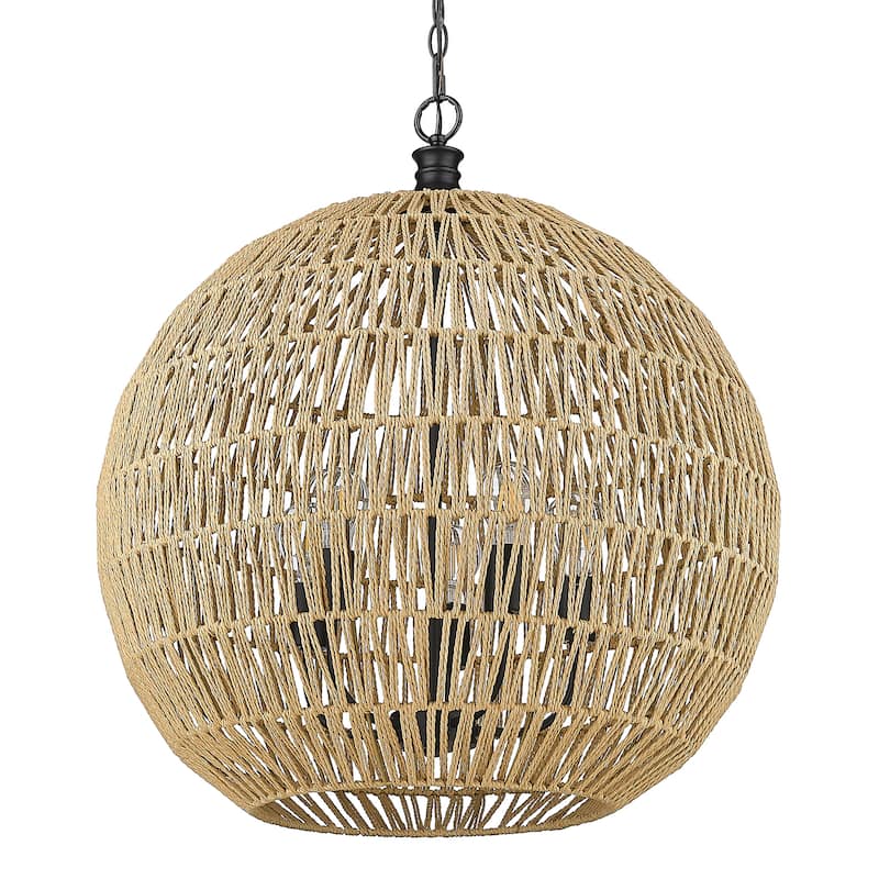 Golden Lighting Florence 5-light Pendant in Matte Black