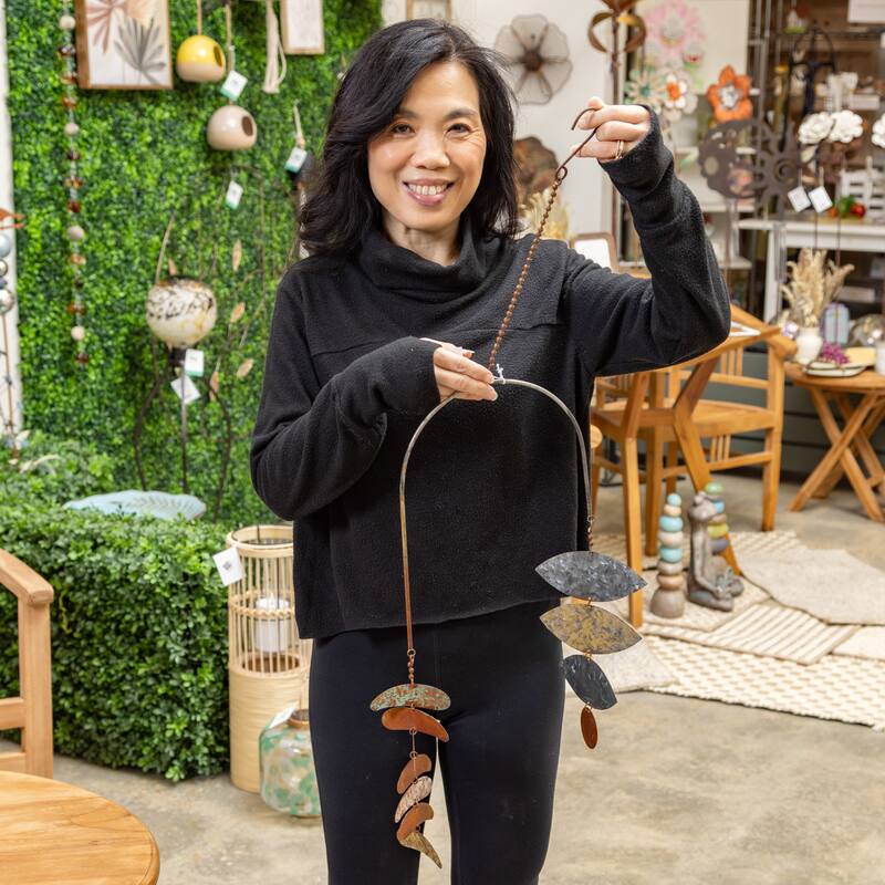 20" Hammered Metal Hanging Décor