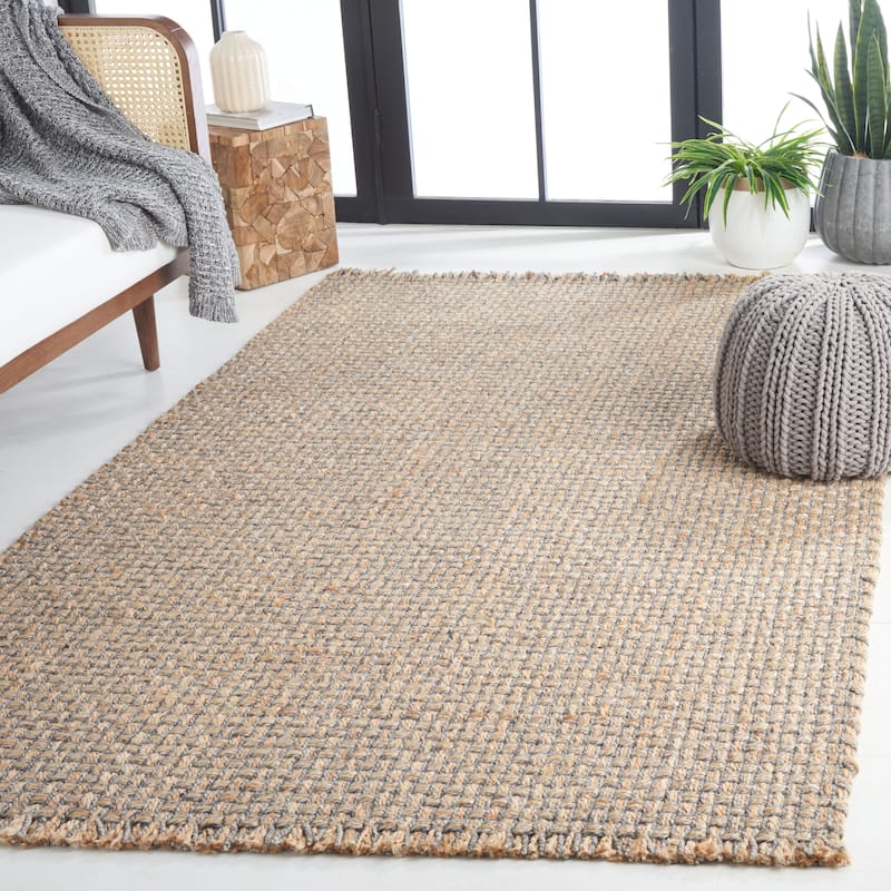 SAFAVIEH Handmade Natural Fiber Naima Casual Jute Rug - 5' x 8' - Natural/Grey