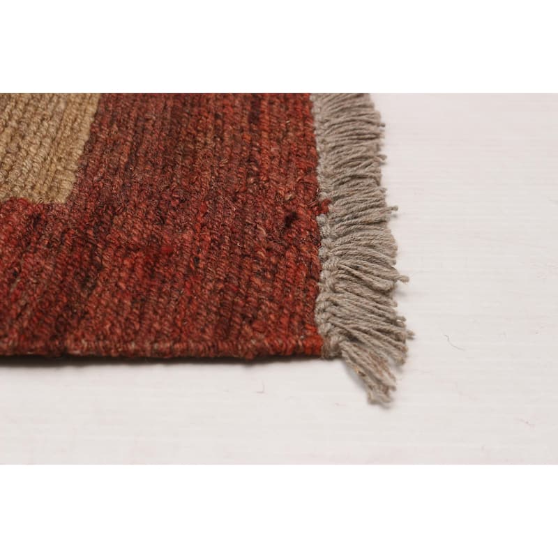 ECARPETGALLERY Flat-Weave Lahor Finest Copper Wool Tapestry Kilim - 9'6 x 13'10