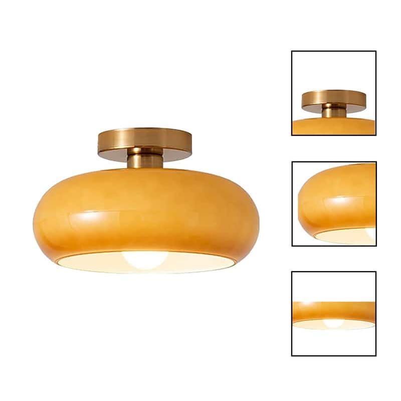 10.6 Inch light fixture orange ceiling lighting iron bedroom light for ceiling - N/A