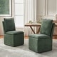 preview thumbnail 2 of 9, Modern Upholstered Dining Chair with Storage Green - Set of 2