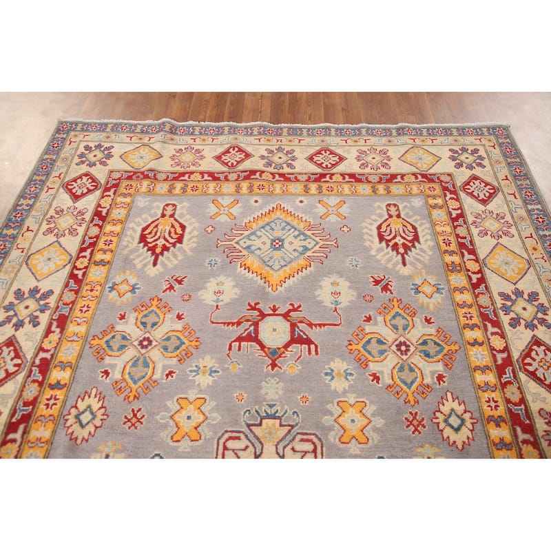 Oriental Kazak Area Rug Hand-Knotted Wool Carpet - 6'7" x 10'2"