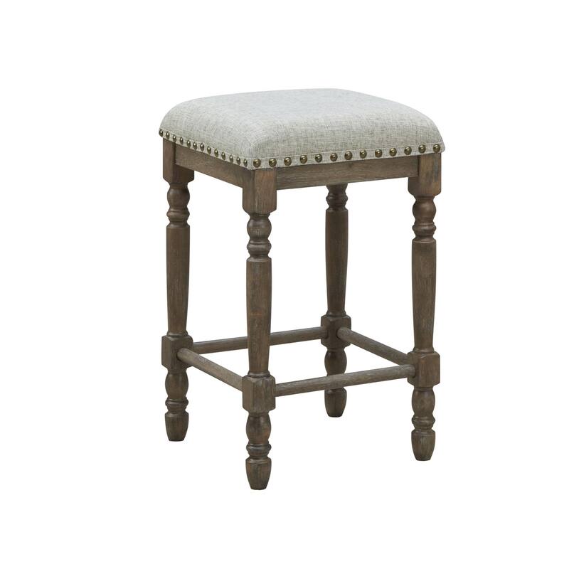 Brittany Deluxe Linen Stools with Nailhead Trim