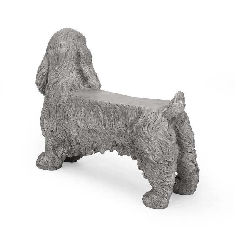 Roomfitters Cocker Spaniel Dog Statue, Decorative Animal Sculpture for Garden or Home, Gray