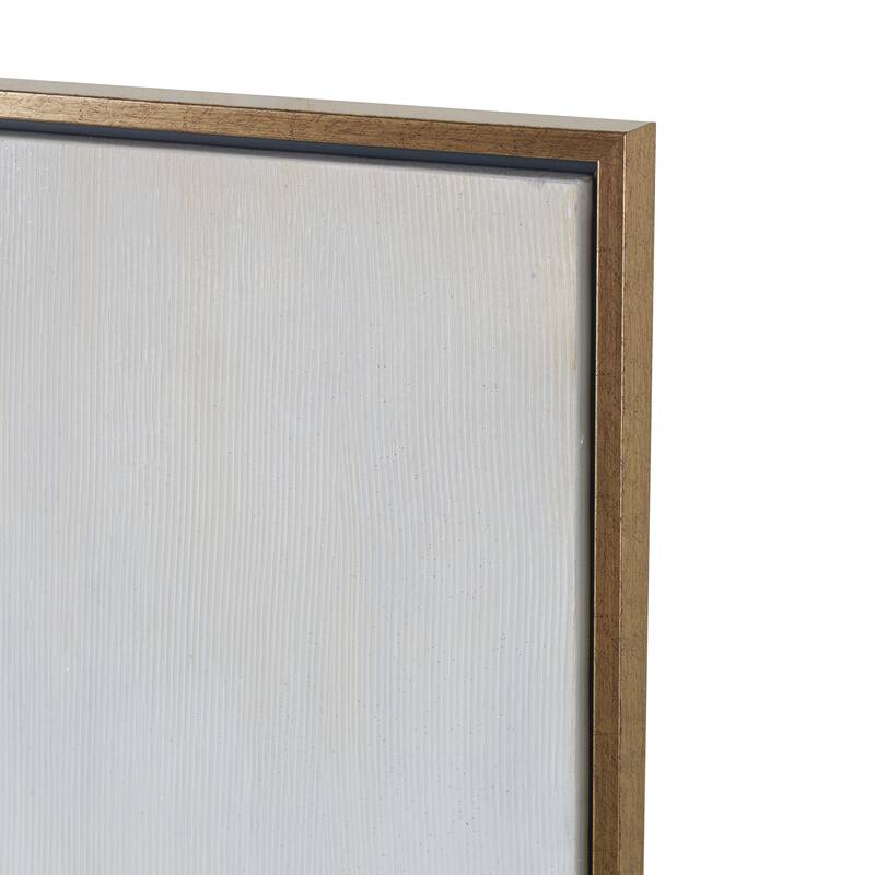 CosmoLiving by Cosmopolitan Canvas Glitter Flakes Geode Living Room Framed Wall Art with Gold Frame