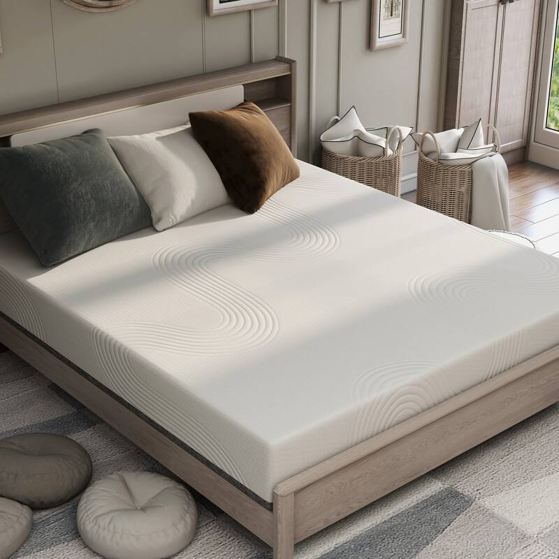 Mottling TENCEL™ Contemporary White 10inch Memory Foam Mattress by
