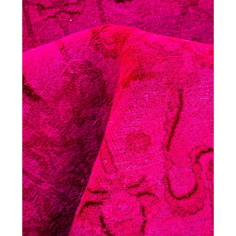 Overdyed One-of-a-Kind Hand-Knotted Area Rug - Pink - 4' 3" x 6' 1"