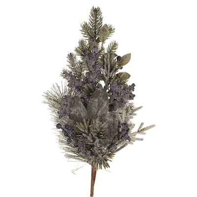 Frosted Blueberry Pine Spray (Set of 2) - N/A