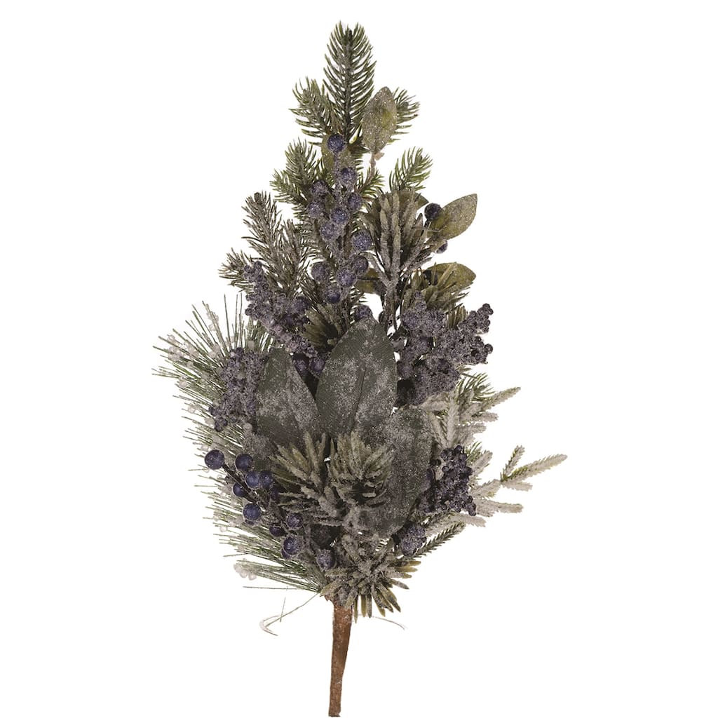 Frosted Blueberry Pine Spray (Set of 2) - N/A