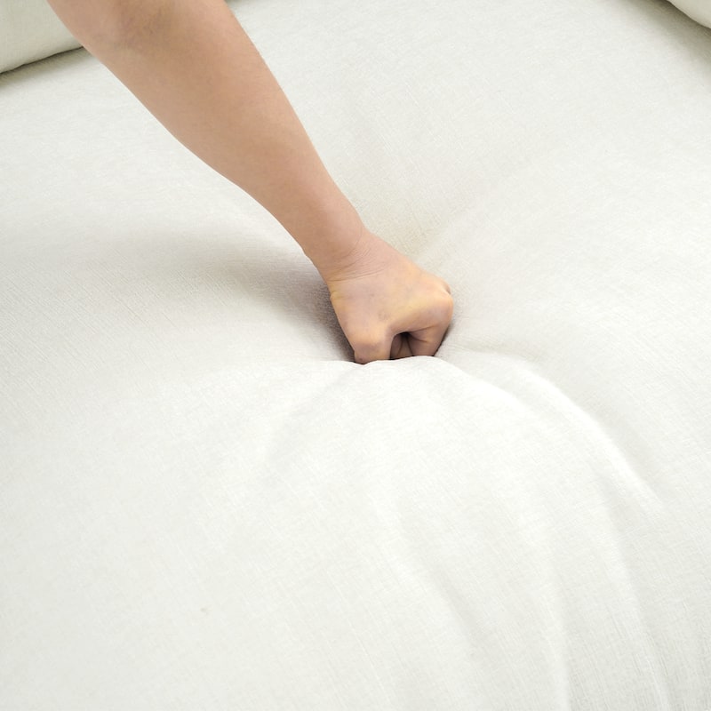 Casual 40"W Oversized Soft Comfy Cloud Chenille Chaise Lounge with Ottoman