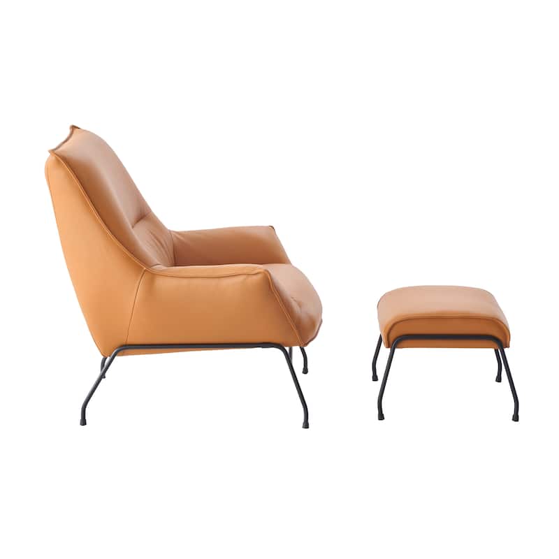 Dunnigan Tufted Accent Chair and Ottoman