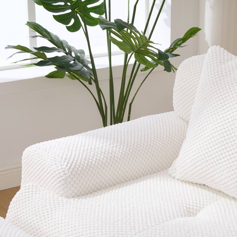 Modular U-Shaped Sectional Sofa, Oversized Boneless Cloud Floor Sofa, Convertible Sleeper Sofa with 2 Ottomans & 4 Pillows