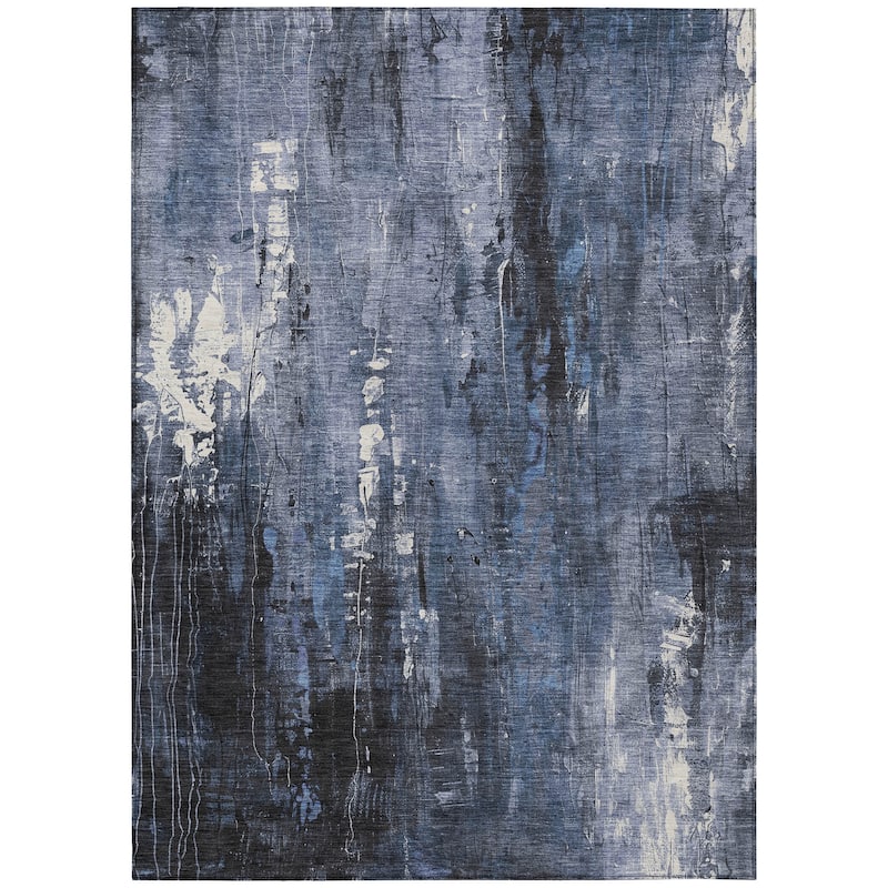 HomeRoots Abstract Transitional Rectangle Outdoor Rug