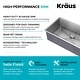 preview thumbnail 15 of 42, KRAUS Undermount 32 inch 1-Bowl Stainless Steel Kitchen Sink