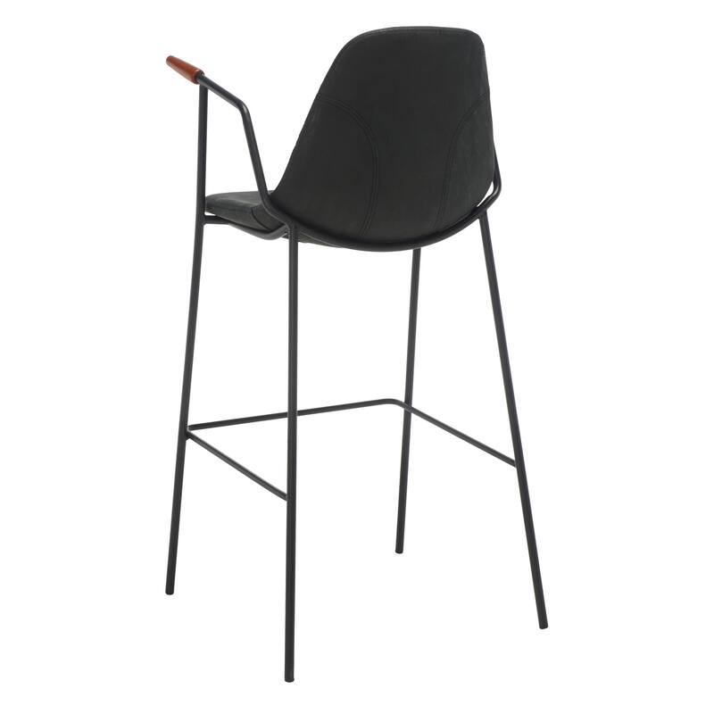 SAFAVIEH Coral Mid-Century Bar Stool - 25" W x 21.5" D x 39" H - 21Wx21Dx42H