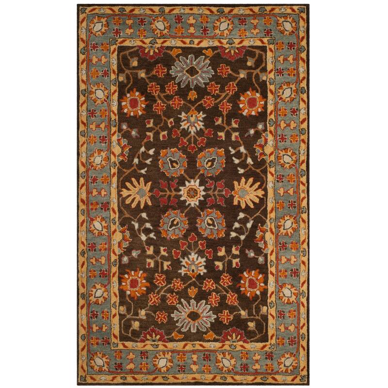 SAFAVIEH Handmade Heritage Ikat Marsh Traditional Oriental Wool Rug
