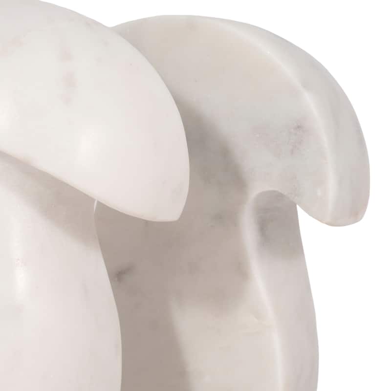 Decorative Marble Mushroom Bookends - Set of 2, 6", White - 6.0"