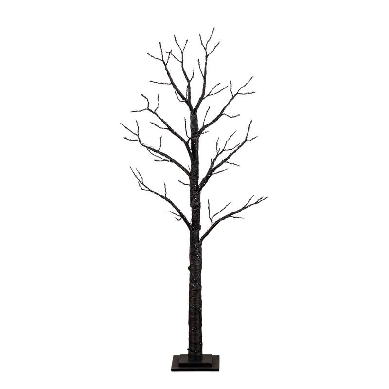 Pre-Lit Twig Artificial Halloween Tree - 5' - Multicolor LED Lights