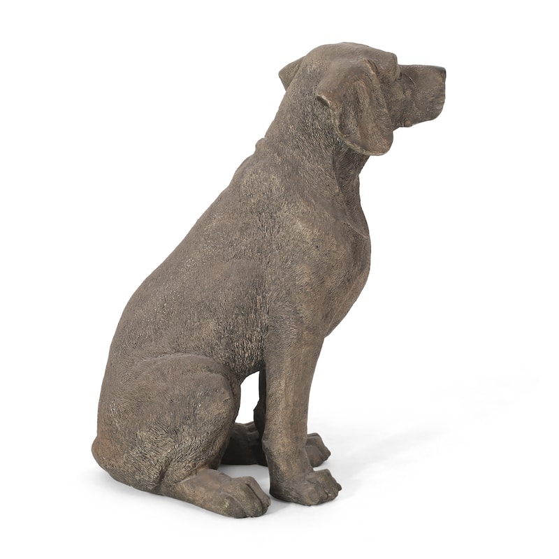 Delphos Outdoor Cast Stone Outdoor Dog Garden Statue by Christopher Knight Home