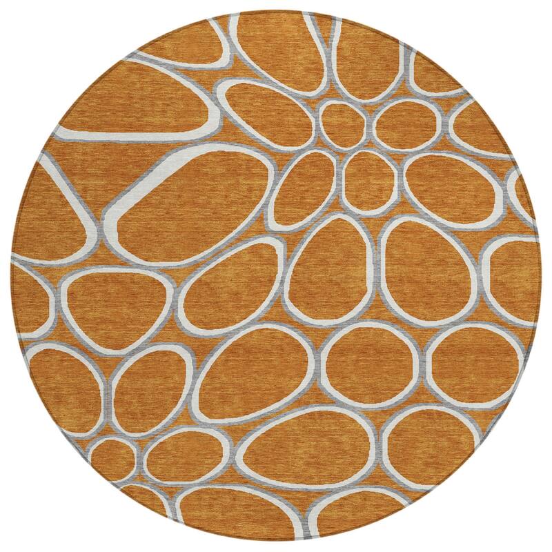 HomeRoots Abstract Transitional Rectangle Outdoor Rug