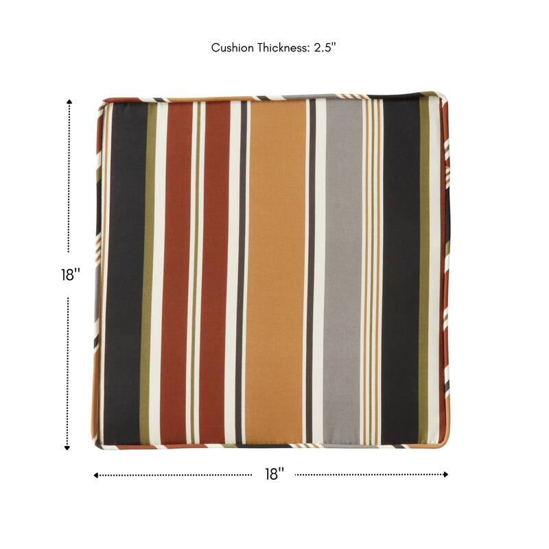 Greendale Home Fashions 18-Inch Square Outdoor Chair Pad (4-Pack)