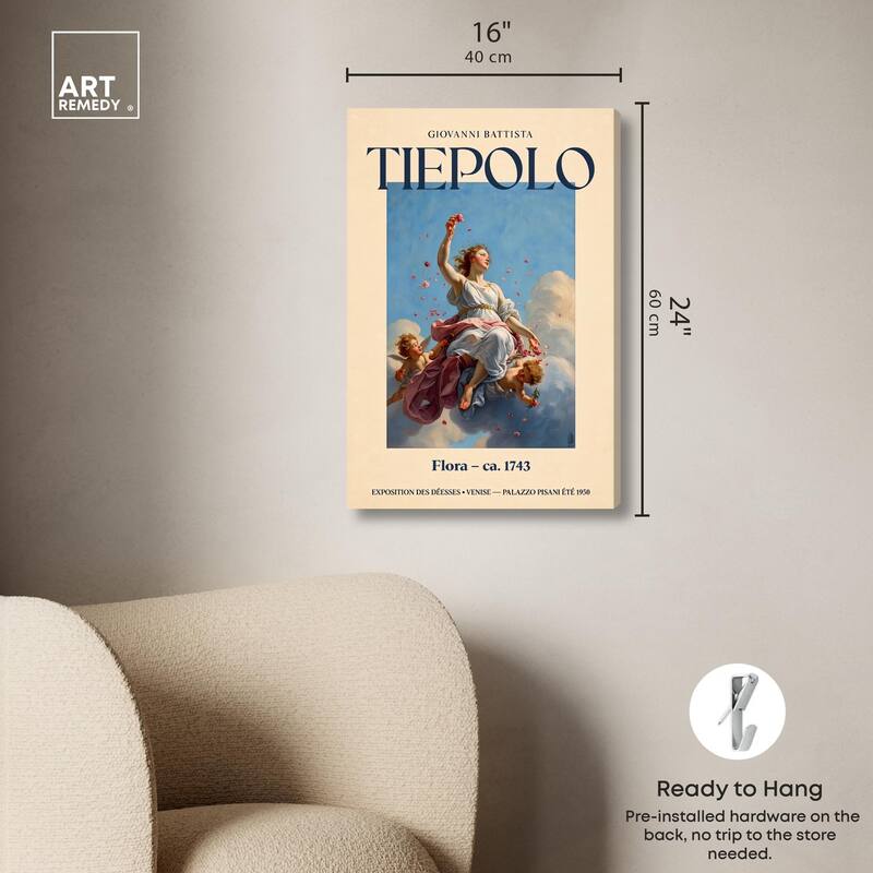 Goddess of Flowers in Flight Canvas by Art Remedy, Gallery Wrapped