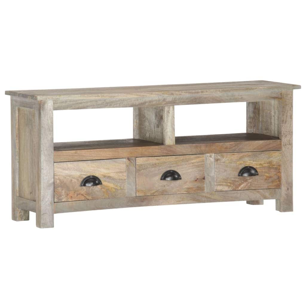 vidaXL TV Stand 43.3"x11.8"x19.7" Solid Wood Mango