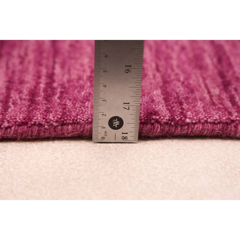 ECARPETGALLERY Hand Loomed Kashkuli Gabbeh Dark Magenta Wool Rug - 5'0 x 7'9
