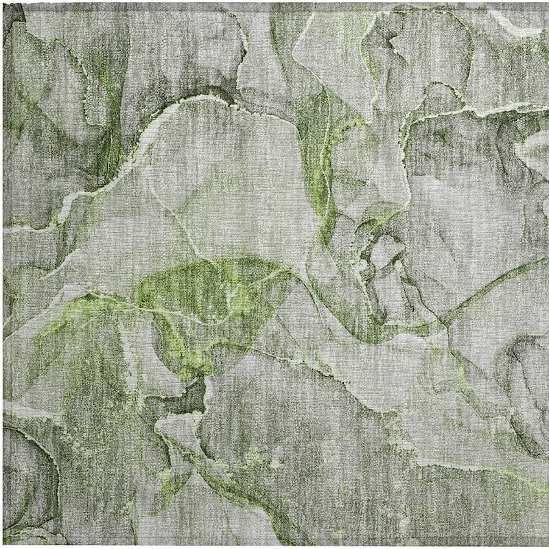 Allus Artistic Abstract Weather Resistant Classic Meets Modern Outdoor Rug