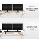 preview thumbnail 6 of 7, Jani Wood Monitor Stand Riser Desk - Ergonomic Design Stand, Desktop Organizer Table for Home, Office Workspace, Gaming Desk