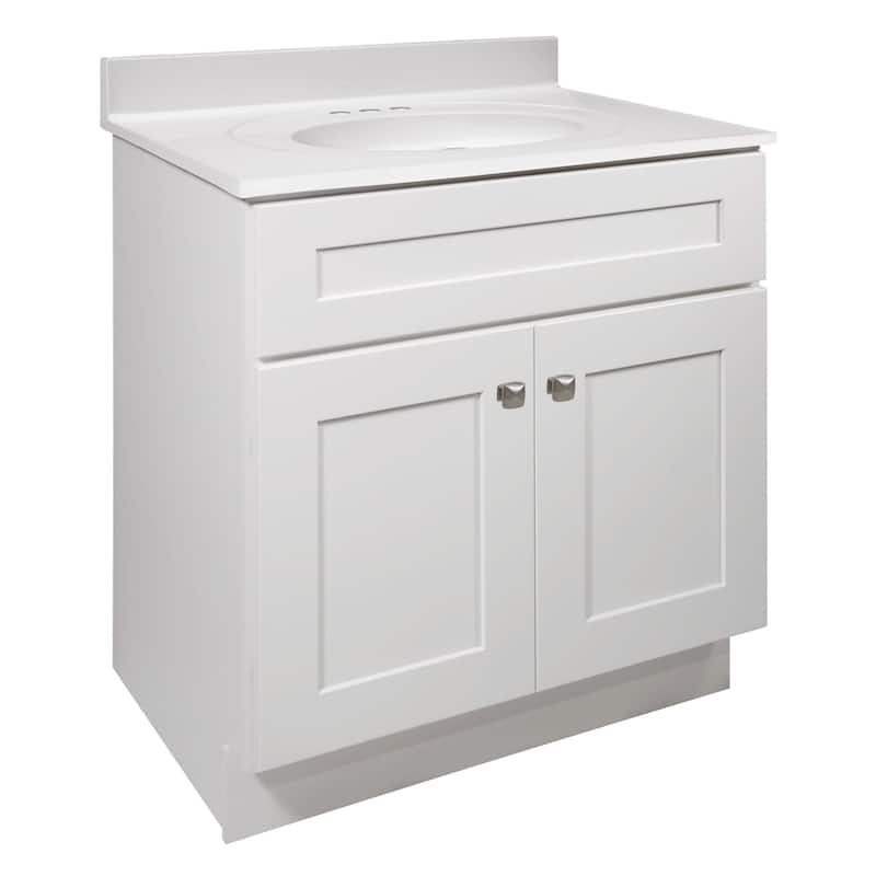 Design House 214601 Brookings 32" Faucet Centers - White