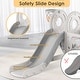 preview thumbnail 3 of 5, Beige Gray 4 in 1 Toddler Slide, Kid Slide for Toddlers Age 1-3, Indoor Outdoor Bus Themed Toddler Playset Toddler Playground