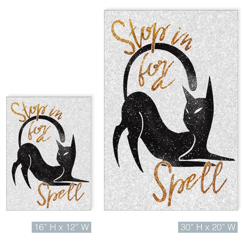 ChiChi Décor 'Glamoween Kitty III' Halloween Canvas Wall Art