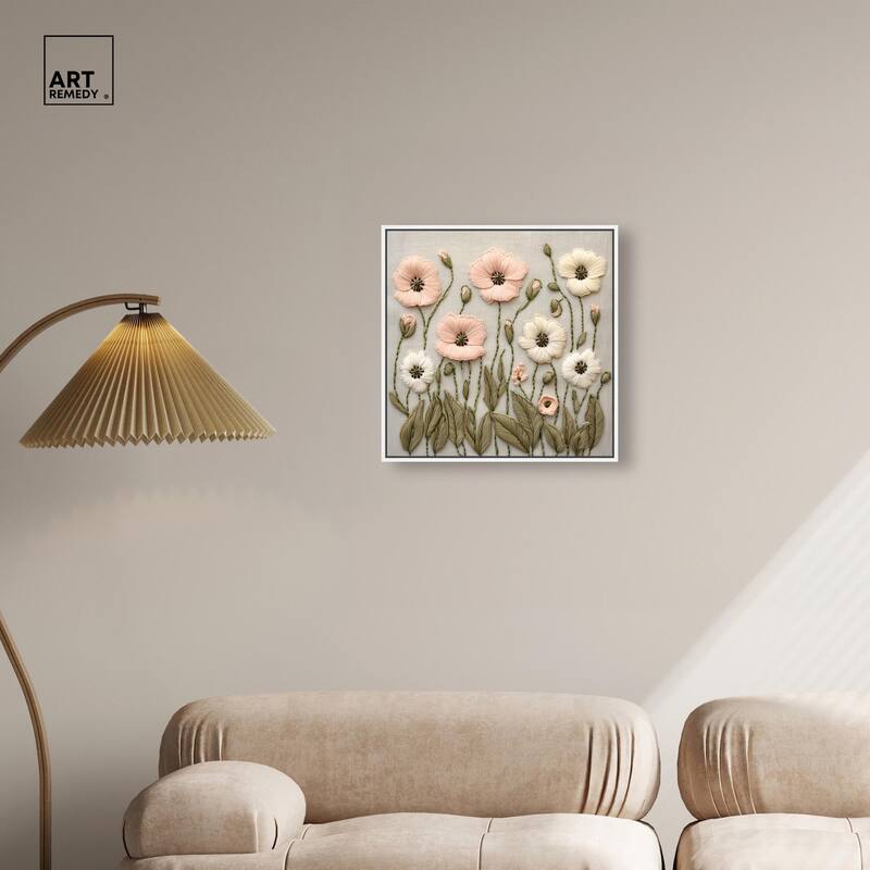 Stitched Serenity I Canvas by Art Remedy