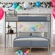 preview thumbnail 1 of 34, Versatile Use Twin Over Full Metal Bunk Bed with Desk Silver