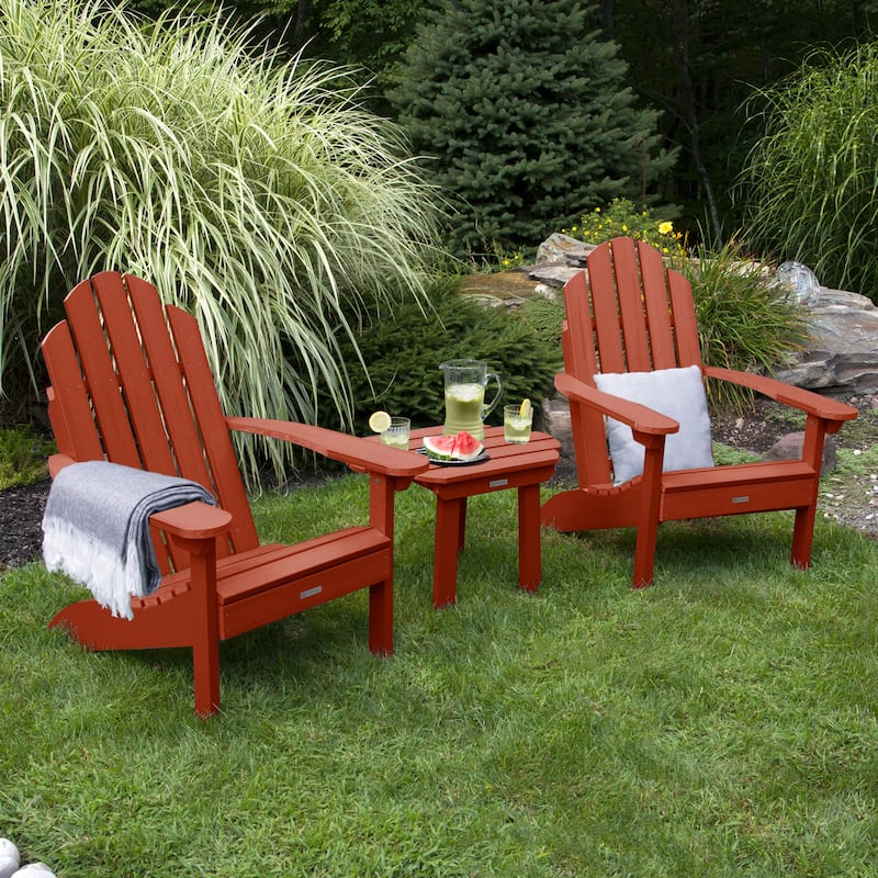 2 Classic Westport Adirondack Chairs and Side Table