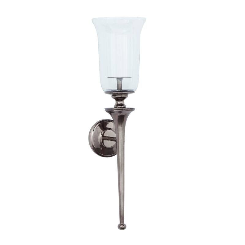 Aluminum Traditional Wall Sconce Gold, Silver, or Black - 8 x 8 x 30
