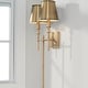preview thumbnail 3 of 3, Whitney 2-light Aged Brass Wall Sconce - Aged Brass