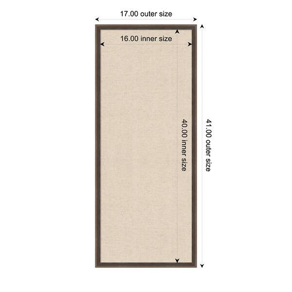 dimension image slide 67 of 91, Amanti Art Framed Fabric Pinboard Natural Linen Printed Bulletin Board