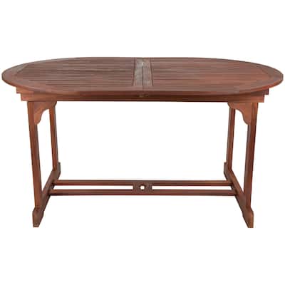 Oval Outdoor Acacia Wood Folding Patio Dining Table
