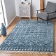 preview thumbnail 18 of 62, SAFAVIEH Berber Fringe Shag Liller Trellis Area Rug 3'3" x 5'3" - Blue/Ivory - Rectangle