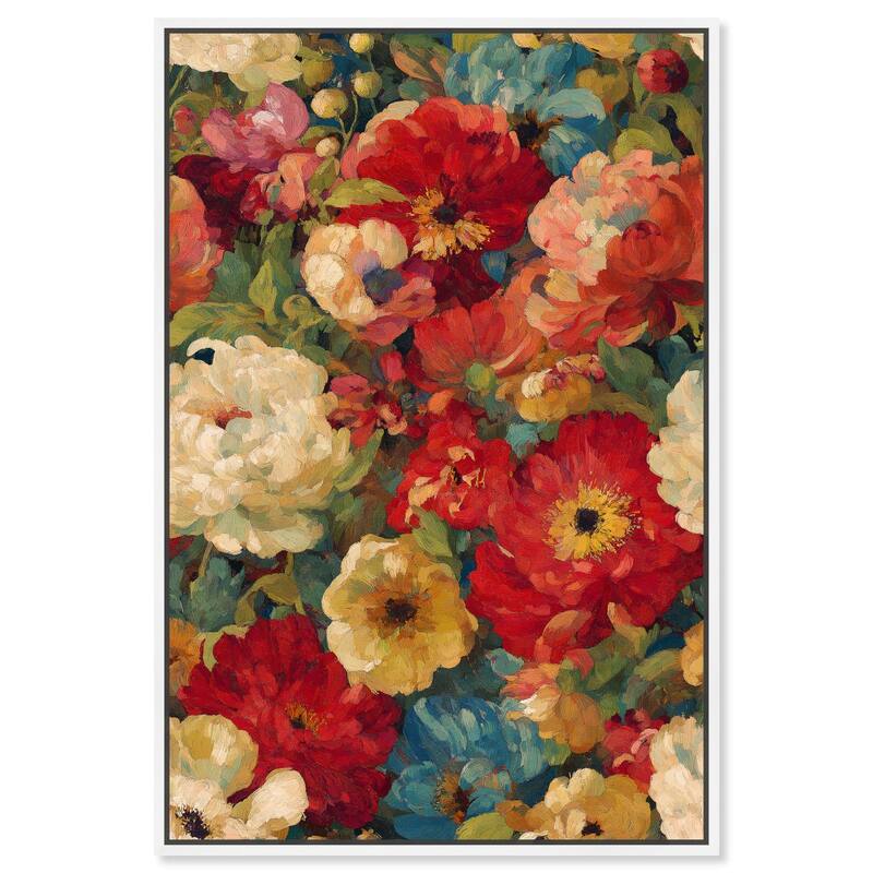 Garden Tapestries II Canvas by Art Remedy - White - 16" x 24"